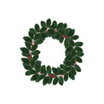 old fashioned holly wreath